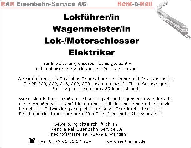 Stellenanzeige