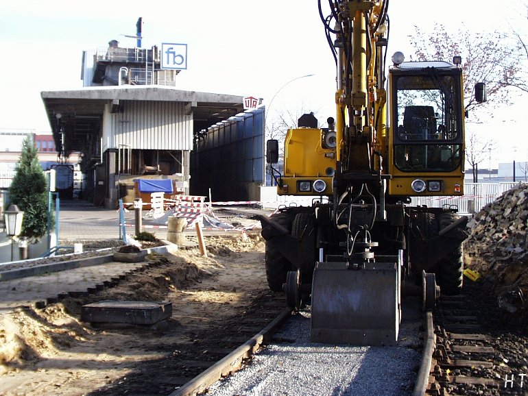 [Neues AKN-Anschlußgleis in Hamburg-Billbrook im Bau (25.11.2000)]