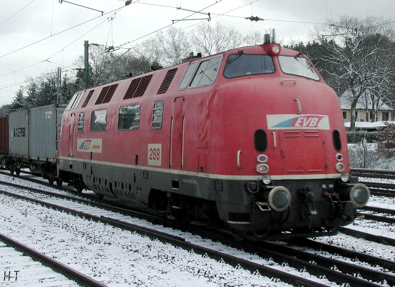 [EVB 288 am 23.02.2001 auf dem Weg nach Hamburg-Süderelbe]