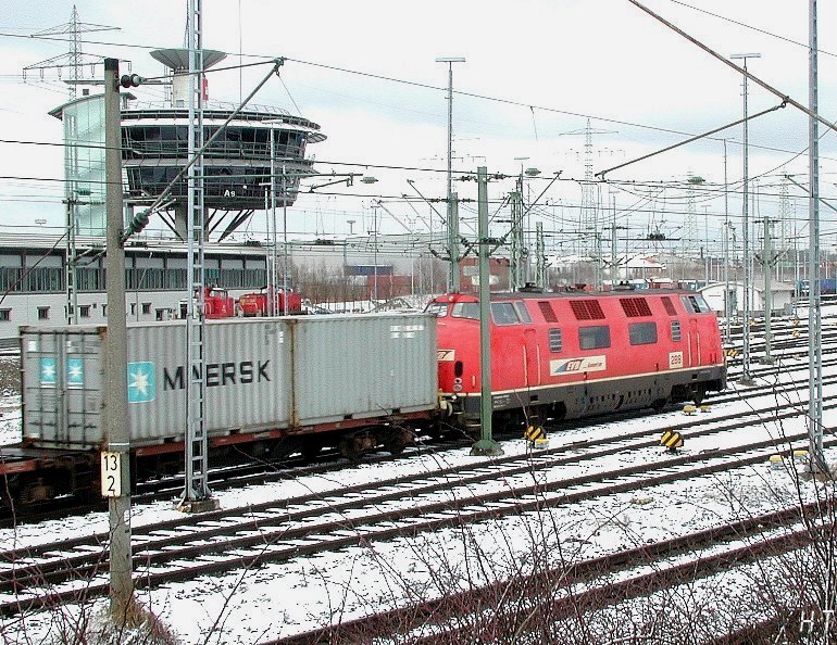 [EVB 288 am 23.02.2001 im Rangierbahnhof Hamburg-Süderelbe]