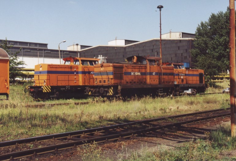 [EKOTRANS 61, 47 und 65 im August 2000 in Eisenhüttenstadt]