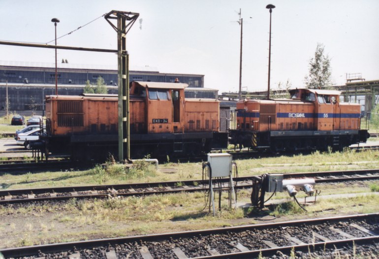 [EKOTRANS 34 und 55 im August 2000 in Eisenhüttenstadt]