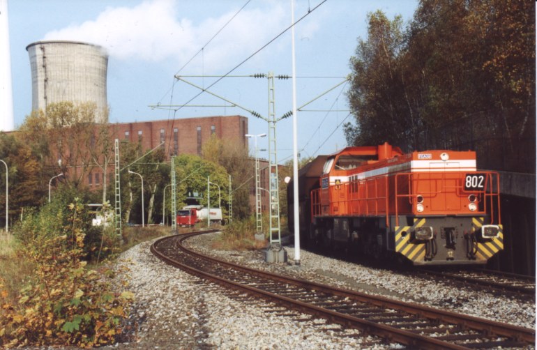 [Buh/RAG 802 im Herbst 2000 bei der Bedienung des VEBA-Kraftwerks in Dortmund-Mengede]
