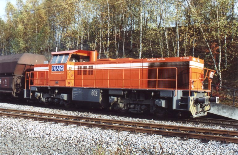 [Buh/RAG 802 im Herbst 2000 bei der Bedienung des VEBA-Kraftwerks in Dortmund-Mengede]