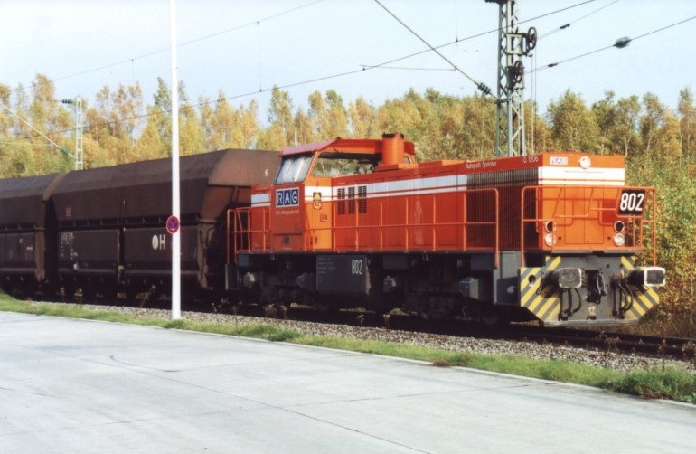 [Buh/RAG 802 im Herbst 2000 bei der Bedienung des VEBA-Kraftwerks in Dortmund-Mengede]