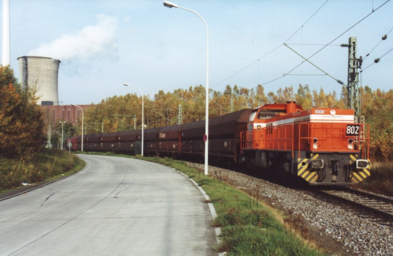 [Buh/RAG 802 im Herbst 2000 bei der Bedienung des VEBA-Kraftwerks in Dortmund-Mengede]