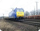 [Connex 185-CL 001 mit Stahlzug in Köln West]