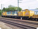 [Dreifachbespannung eines EBW Cargo-Zuges in Mnchen Pasing]