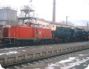 [EfW-V 212 057 mit Dampfloks in Meiningen]