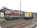 [EfW 232 714 und DB Gleisbau 203 305 in Betzdorf]