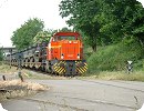 [OHE 1500 07 mit einem Militärzug in Lüneburg Süd]