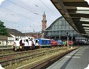 [Die Lokreihe im Bremer Hauptbahnhof]