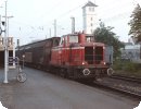 [Allmorgendlich kommt eine VWE-Lok, hier Lok 3, in den DB Bahnhof Verden]