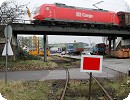 [Das neue Gleisende an der Güterumgehungsbahn]
