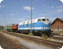 [Eurorail V180.001 wartet in Hof Hbf. auf Einsätze]