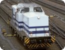 [Die ADtranz Mietlok "Weisser Beer" rangierte im November 2000 in Stuttgart Vaihingen]
