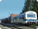 [Güterwagen sind auf der Strecke Schorndorf - Rudersberg nur selten anzutreffen, wie hier im Sommer 2000]